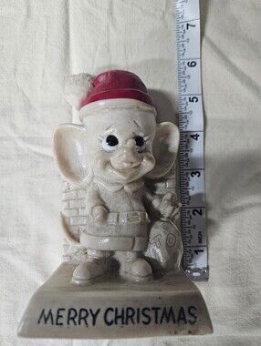 Vintage 1969 Russ Berrie Christmas Elf Figurine – Wallace Berrie – Merry Christm